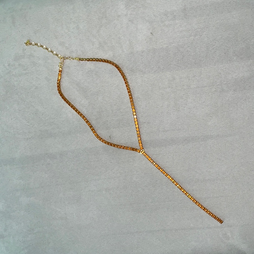 Swarovski Crystal V Drop Necklace